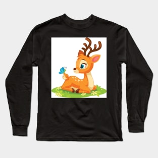 baby deer kids Long Sleeve T-Shirt